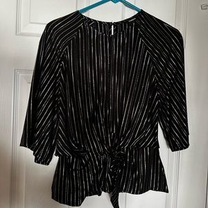 Express Black and Gold Top